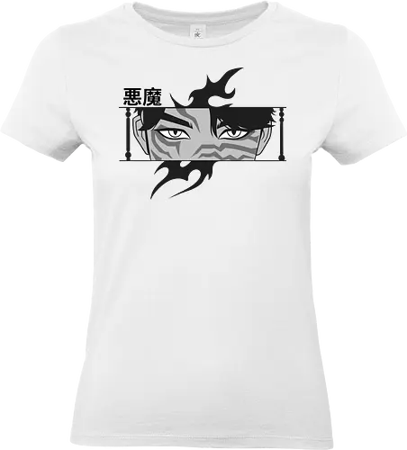 Intense Tribal Eyes Design kpop - tribal warrior art, fierce eyes illustration, mystical face design, intense gaze graphic, flaming hair print, bold tribal pattern, fantasy eyes artwork, dramatic warrior design, unique tribal mask, edgy fantasy print - Standard T-Shirt (Women)