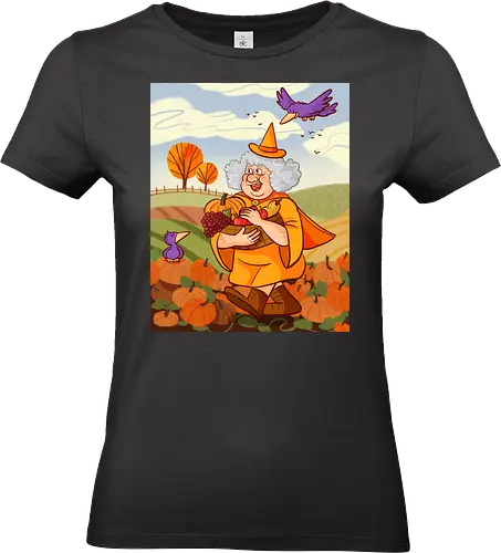 Mabon Hexe - Comic, Hexe, Witch, Herbst, Kürbis, Autumn, Mabon, witchy - Standard T-Shirt (Women)