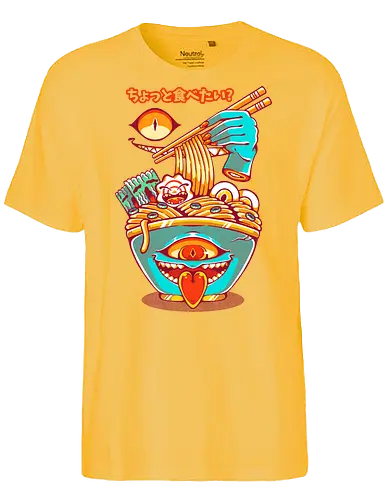 HAUNTED RAMEN - ramen, ramen noodles, halloween, yokai, demon, monster, japanese, japan - Fairtrade T-Shirt