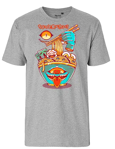 HAUNTED RAMEN - ramen, ramen noodles, halloween, yokai, demon, monster, japanese, japan - Fairtrade T-Shirt