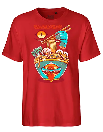 HAUNTED RAMEN - ramen, ramen noodles, halloween, yokai, demon, monster, japanese, japan - Fairtrade T-Shirt