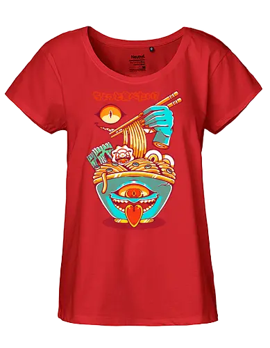 HAUNTED RAMEN - ramen, ramen noodles, halloween, yokai, demon, monster, japanese, japan - Fairtrade Girl Shirt