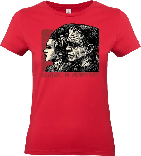 Believe in Monsters - Horror, Halloween, creatures, monsters, monster, movie, film, classic horror - Standard T-Shirt (Women)