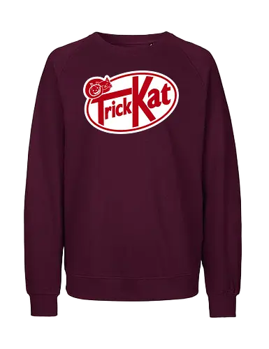 Trick Kat Halloween Parody  - halloween, candy, cat, cat lover, chocolate, cosplay, funny, geek, humor, mashup, nerd, october vibes, parody, pun, spooky cat - Fairtrade Sweatshirt