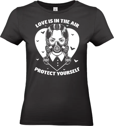 Goth Love Girl - valentines, Halloween, Gothic, Goth, Gothic Horror, Gothic Romance, Horror, Classic Horror, Horror Comedy, Dark Fantasy, Fantasy, Spooky, Creepy, irony, sarcasm, bat - Standard T-Shirt (Women)