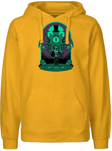 Lovecraft Ritual Falls - Lovecraft, Funny, pentagram, witchcraft, occultism, mythos, cthulhu, Ritual, horror, animation, Forest, Cult, Dark Magic, magical - Fairtrade Hoodie