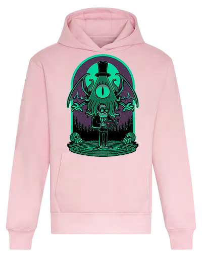 Lovecraft Ritual Falls - Lovecraft, Funny, pentagram, witchcraft, occultism, mythos, cthulhu, Ritual, horror, animation, Forest, Cult, Dark Magic, magical - Heavyweight Hoodie