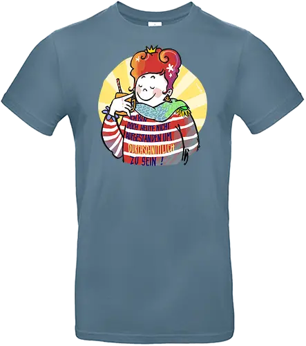 Ich bin doch heute nicht aufgestanden um durchschnittlich zu sein - Illustration, Statement, Handgezeichnet, Ringelpullisprüche, Ringeldinger, streifenweise, Spruch, Weisheit, Motivation, Ringelpulli, SprücheShirt, Cartoon, Humor, Selbstironie, Streifenpulli, Spruchshirt, deutsch - Standard T-Shirt