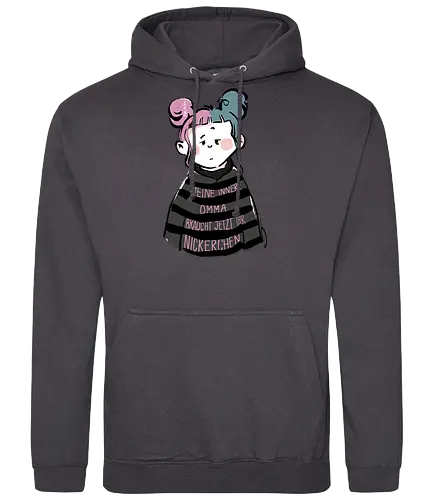 Meine innere Omma - Ringelpullisprüche, Ringeldinger, streifenweise, Spruch, Weisheit, Motivation, Ringelpulli, SprücheShirt, Cartoon, Illustration, Statement, Handgezeichnet, Humor, Selbstironie, Streifenpulli, InneresKind, Innere Omma, Spruchshirt, deutsch - Standard Hoodie