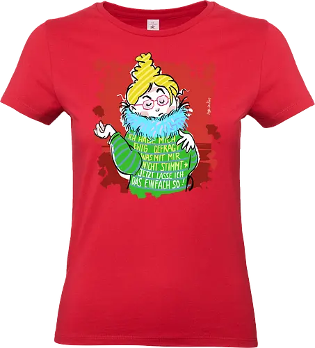 Jetzt lasse ich das einfach so! - Ringelpullisprüche, Ringeldinger, streifenweise, Spruch, Weisheit, Motivation, Ringelpulli, SprücheShirt, Cartoon Illustration, Statement, Handgezeichnet, Humor, Selbstironie, Streifenpulli, Spruchshirt, deutsch - Standard T-Shirt (Women)