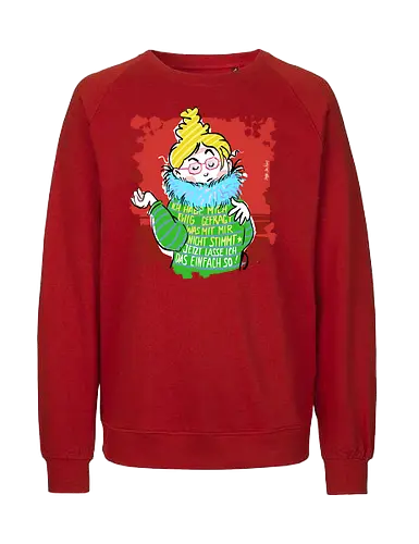 Jetzt lasse ich das einfach so! - Ringelpullisprüche, Ringeldinger, streifenweise, Spruch, Weisheit, Motivation, Ringelpulli, SprücheShirt, Cartoon Illustration, Statement, Handgezeichnet, Humor, Selbstironie, Streifenpulli, Spruchshirt, deutsch - Fairtrade Sweatshirt