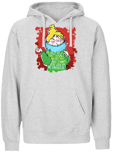 Jetzt lasse ich das einfach so! - Ringelpullisprüche, Ringeldinger, streifenweise, Spruch, Weisheit, Motivation, Ringelpulli, SprücheShirt, Cartoon Illustration, Statement, Handgezeichnet, Humor, Selbstironie, Streifenpulli, Spruchshirt, deutsch - Fairtrade Hoodie
