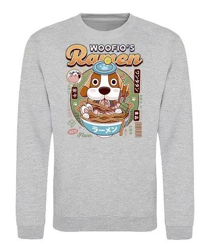 Woofio Vintage Ramen - harvest moon, harvest, cute, adorable, gaming, gamer, game, video game, videogame, videogames, moon, farmer, farmers, farming, farm, harvest, harvesting, videogame, geek, nerd, rpg, jrpg, otaku, cow, story of seasons, rune factory, trio of towns, story of seasons grand bazaar - Sweatshirt