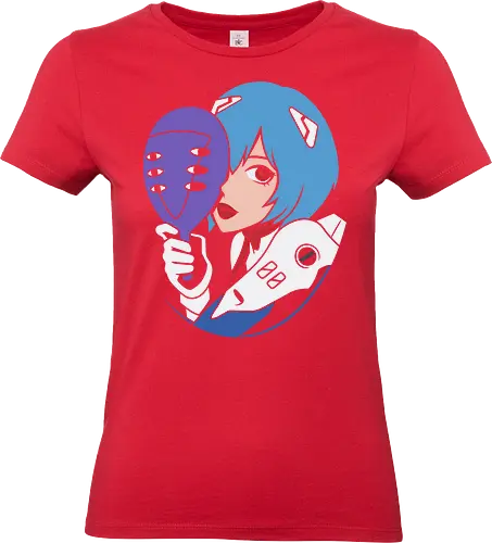 Eva Unit 00 - Rei Ayanami, Evangelion, NGE, Eva Unit 00, anime, manga, retro anime, fan art, t-shirt design, art print, pop culture, mecha, cool anime art, geek art, psychological, minimalist - Standard T-Shirt (Women)