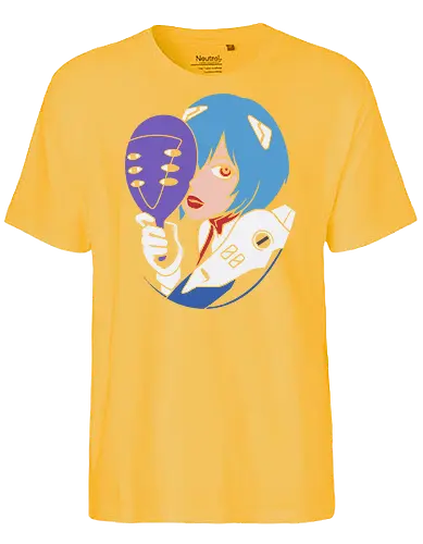 Eva Unit 00 - Rei Ayanami, Evangelion, NGE, Eva Unit 00, anime, manga, retro anime, fan art, t-shirt design, art print, pop culture, mecha, cool anime art, geek art, psychological, minimalist - Fairtrade T-Shirt
