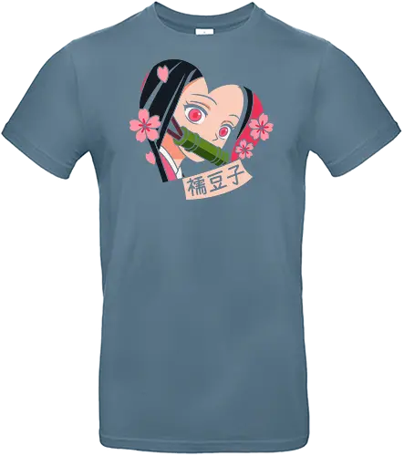 Heart of Nezuko - Nezuko, Nezuko Kamado, Slayer, Kimetsu no Yaiba, anime, manga, fan art, t-shirt design, art print, kawaii, cute, heart, cherry blossom, sakura, pop culture, geek art, Zenitsu, Tanjiro - Standard T-Shirt