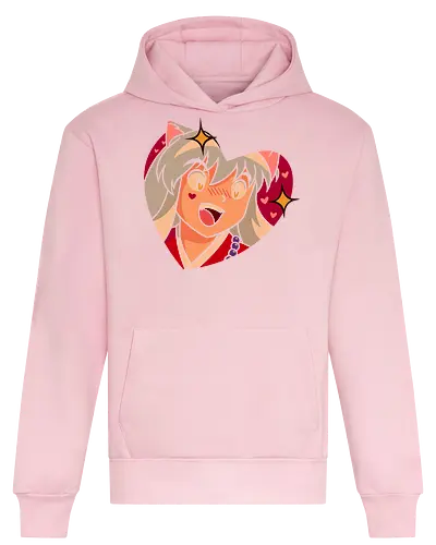 A Wild Inuyasha Appears - Inuyasha, anime, manga, cute, kawaii, fan art, t-shirt design, art print, heart, retro anime, shonen, Sesshomaru, Kagome, nostalgic, geek art, puppy love - Heavyweight Hoodie