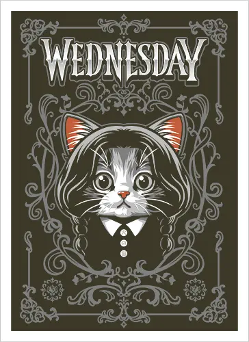 Wednesday Goth Cat