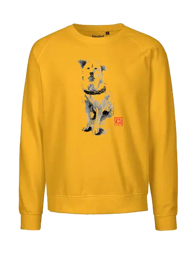 old dog - dog, sumie, japan - Fairtrade Sweatshirt