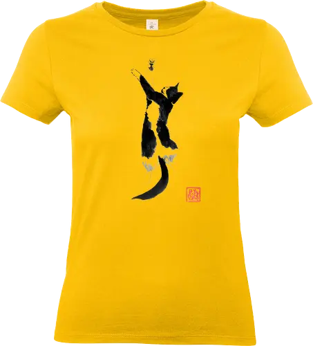 sleeping cat - cat, sumie, japan - Standard T-Shirt (Women)