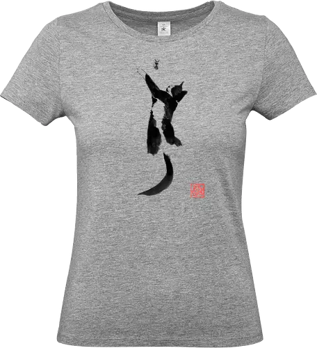 sleeping cat - cat, sumie, japan - Standard T-Shirt (Women)
