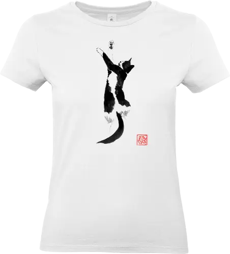 sleeping cat - cat, sumie, japan - Standard T-Shirt (Women)