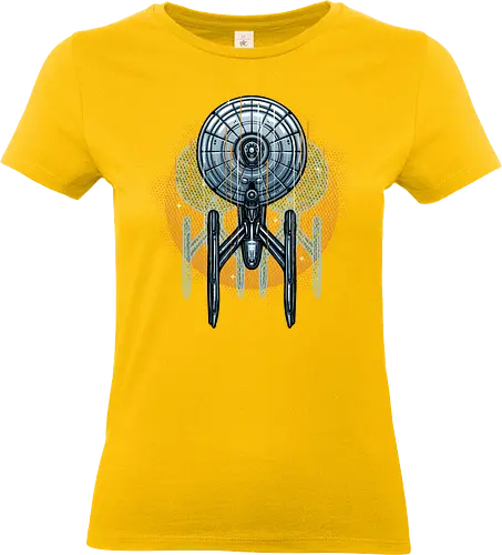 The Sun and the Enterprise - Movies, film, TV show, TV series, Sci-fi, science fiction, galaxy, galactic - Standard T-Shirt (Women)