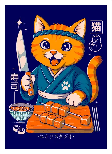 Sushi Cat Samurai