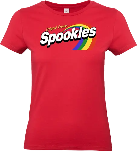 Retro Spookles Parody - halloween, 80s, candy, cosplay, delicious, funny, geek, humor, nerd, parody, rainbow, retro, sweet, trick or treat, vintage - Standard T-Shirt (Women)