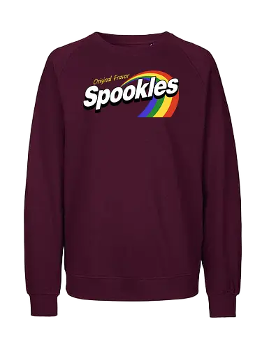 Retro Spookles Parody - halloween, 80s, candy, cosplay, delicious, funny, geek, humor, nerd, parody, rainbow, retro, sweet, trick or treat, vintage - Fairtrade Sweatshirt
