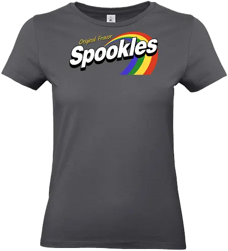 Retro Spookles Parody - halloween, 80s, candy, cosplay, delicious, funny, geek, humor, nerd, parody, rainbow, retro, sweet, trick or treat, vintage - Standard T-Shirt (Women)