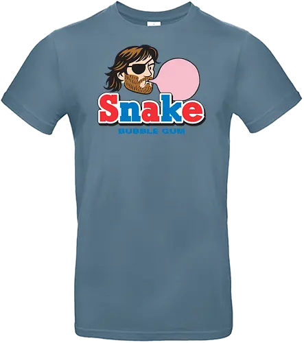 Snake Bubble Gum Retro Parody - halloween, 80s, 80s movies, 90s, action hero, bubblegum, funny, geek, humor, nerd, new york, nostalgia, parody, retro, snake - Standard T-Shirt