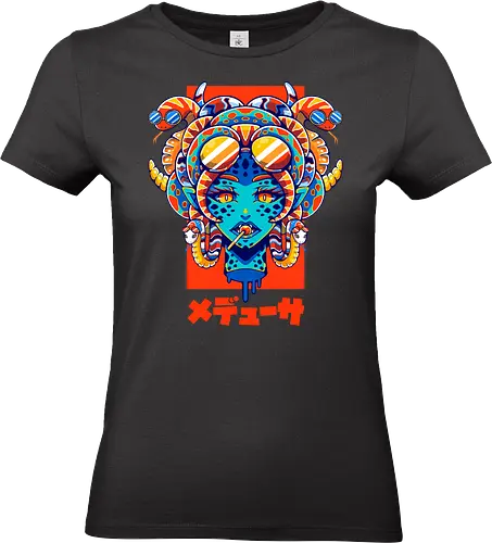 MODERN MEDUSA - medusa, fantasy, greek, pop art, colorful, girl, gorgona, japanese - Standard T-Shirt (Women)