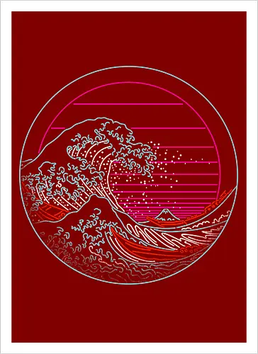 Great Neon Wave Circle