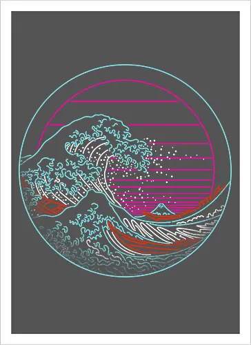 Great Neon Wave Circle