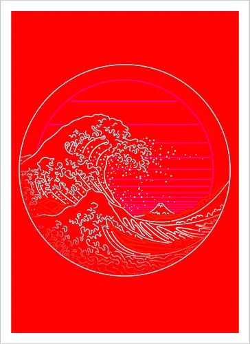 Great Neon Wave Circle