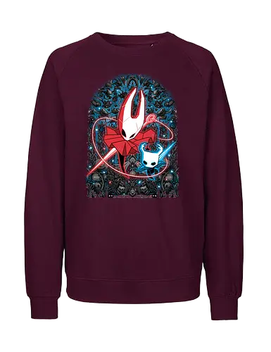 Mosaic Hornet - Bug Knight, knight, hornet, gaming, games, gamer, video games, vintage, japanese, magical, magic, video gaming, silksong, silk song, hollow knight silksong - Fairtrade Sweatshirt