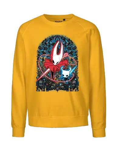 Mosaic Hornet - Bug Knight, knight, hornet, gaming, games, gamer, video games, vintage, japanese, magical, magic, video gaming, silksong, silk song, hollow knight silksong - Fairtrade Sweatshirt