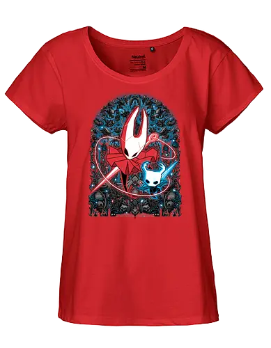 Mosaic Hornet - Bug Knight, knight, hornet, gaming, games, gamer, video games, vintage, japanese, magical, magic, video gaming, silksong, silk song, hollow knight silksong - Fairtrade Girl Shirt