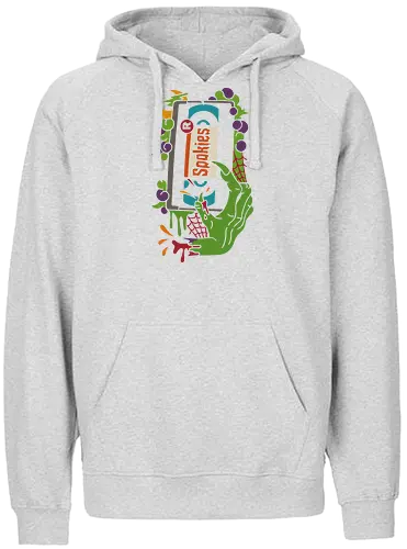 Digital Spookies - fan art, t-shirt design, art print, spooky season, unique art, cool, eerie, Halloween, spooky, monster hand, zombie, horror, retro horror, smartphone, tech horror, spooky movie, pop culture - Fairtrade Hoodie