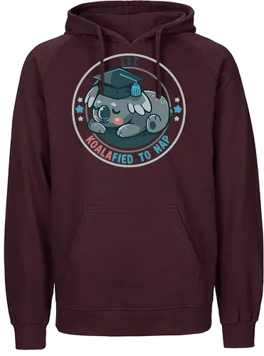 Koalafied to Nap - Koala, qualifiziert, koalafiziert, Nickerchen, Abschlussfeier, süßes Nickerchen, qualified, koalafied, nap, graduation, cute nap, animal pun, graduate, student - Fairtrade Hoodie