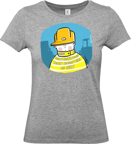 Arbeitsschutzkleidung - Ringelpullisprüche, Ringeldinger, streifenweise, Spruch, Weisheit, Motivation, Handgezeichnet, Humor, Selbstironie, Streifenpulli, Spruchshirt, deutsch, Ringelpulli, SprücheShirt, Cartoon Illustration, Statement, Arbeit, Arbeitsschutz, safety - Standard T-Shirt (Women)