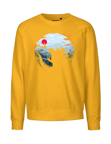 Monster King - Kaiju, monsters, monster king, japan, mount fuji, asia - Fairtrade Sweatshirt