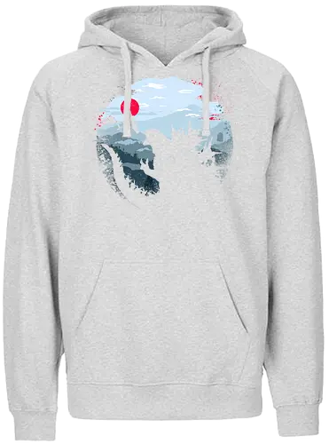 Monster King - Kaiju, monsters, monster king, japan, mount fuji, asia - Fairtrade Hoodie