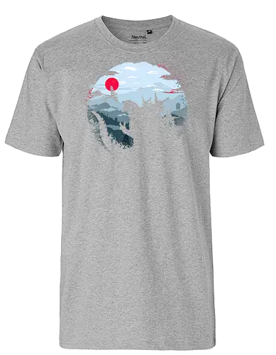 Monster King - Kaiju, monsters, monster king, japan, mount fuji, asia - Fairtrade T-Shirt