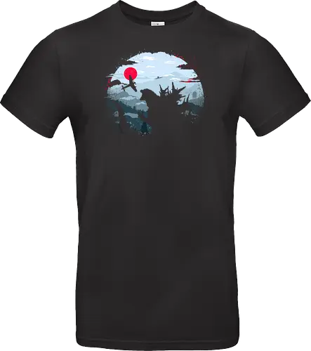 Monster King - Kaiju, monsters, monster king, japan, mount fuji, asia - Standard T-Shirt