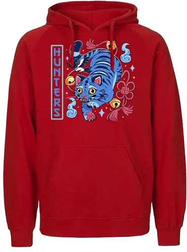 Derpy Hunters - demon, huntrix, derp, blue tiger, kpop, oni, oriental, sajaboys, rumi, crow - Fairtrade Hoodie
