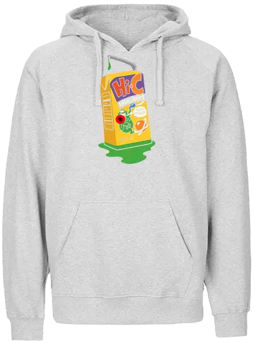  Slime Time Ecto Cooler - Ecto Cooler, Hi-C, Ghost, 90s nostalgia, retro beverage, slime, juice box, pop culture, fan art, t-shirt design, art print, classic cartoon, green slime, throwback, geek culture, 80s - Fairtrade Hoodie
