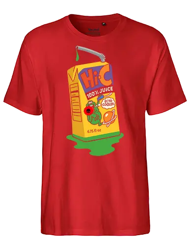  Slime Time Ecto Cooler - Ecto Cooler, Hi-C, Ghost, 90s nostalgia, retro beverage, slime, juice box, pop culture, fan art, t-shirt design, art print, classic cartoon, green slime, throwback, geek culture, 80s - Fairtrade T-Shirt