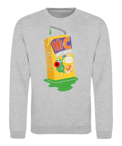  Slime Time Ecto Cooler - Ecto Cooler, Hi-C, Ghost, 90s nostalgia, retro beverage, slime, juice box, pop culture, fan art, t-shirt design, art print, classic cartoon, green slime, throwback, geek culture, 80s - Sweatshirt